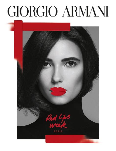 giorgio armani red lips week 2018